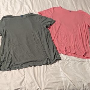 Old Navy Ribbed Luxe Tees Size Large Tall